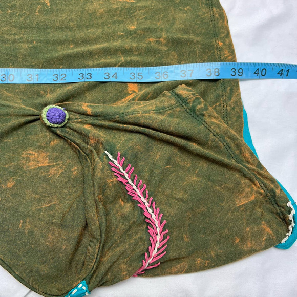 Rising International Colorful Nepal Viscose Bohemian Sun Dress Women's Large - Picture 9 of 9